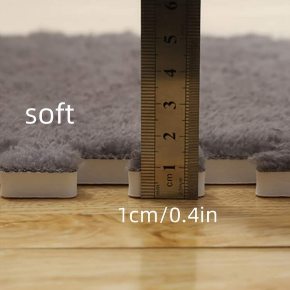 12 Pc Foam Carpet Cream and Gray - Picture 3 of 5